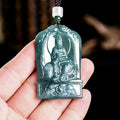 Natural Burmese Jadeite Guanyin Pendant Necklace Charm Jewelry Designer Vintage Luxury Gemstone Real Jade Gifts for Women