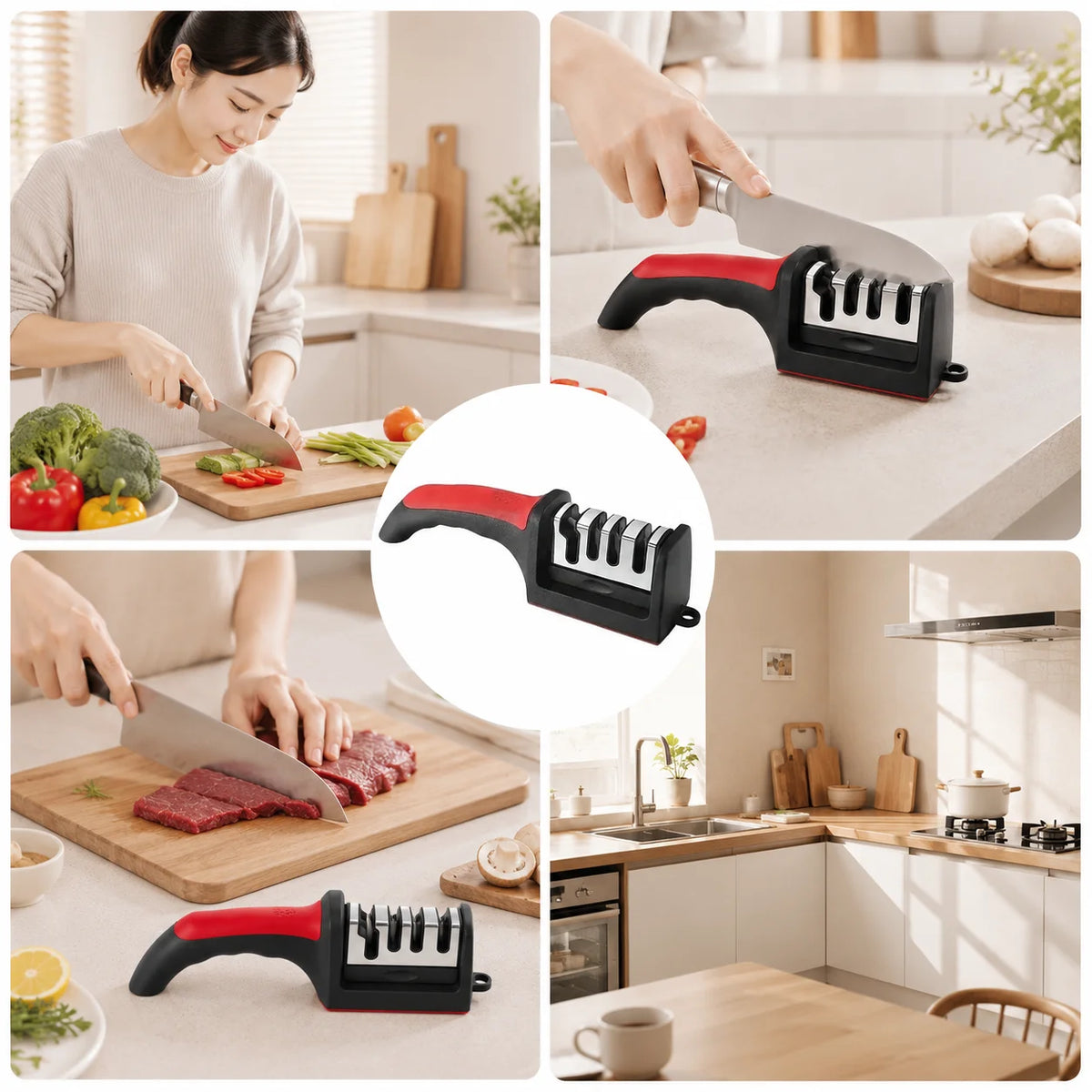 Multi-Stage Kitchen Knife Sharpener