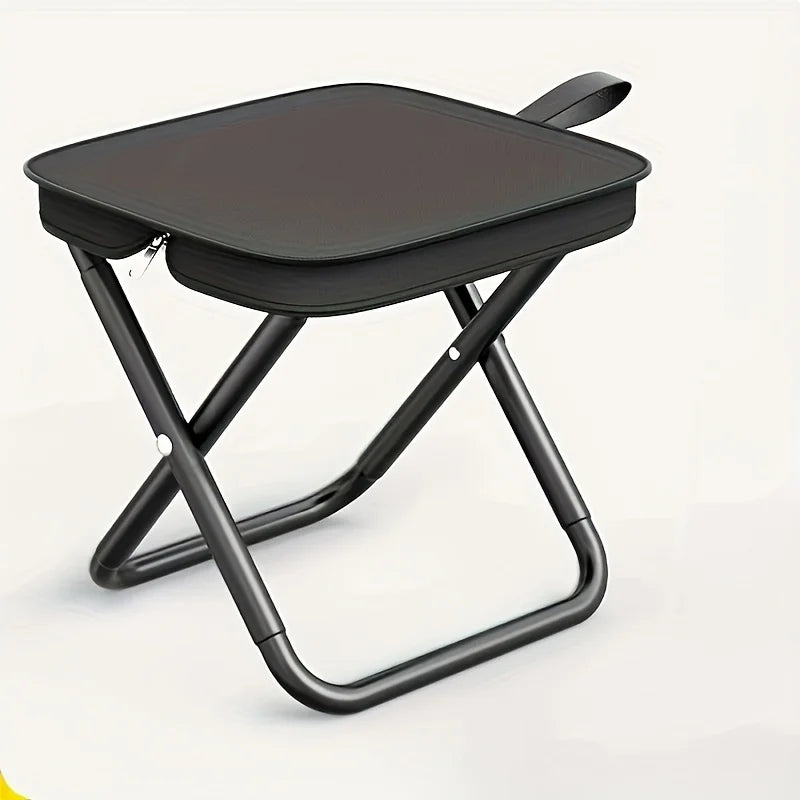 Portable Folding Stool with Handle, Outdoor Camping Fishing Stool, Zipper Stool for Outdoor