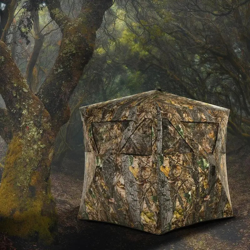 3 Person Portable Pop-Up Ground Hunting Blind with Tie-downs