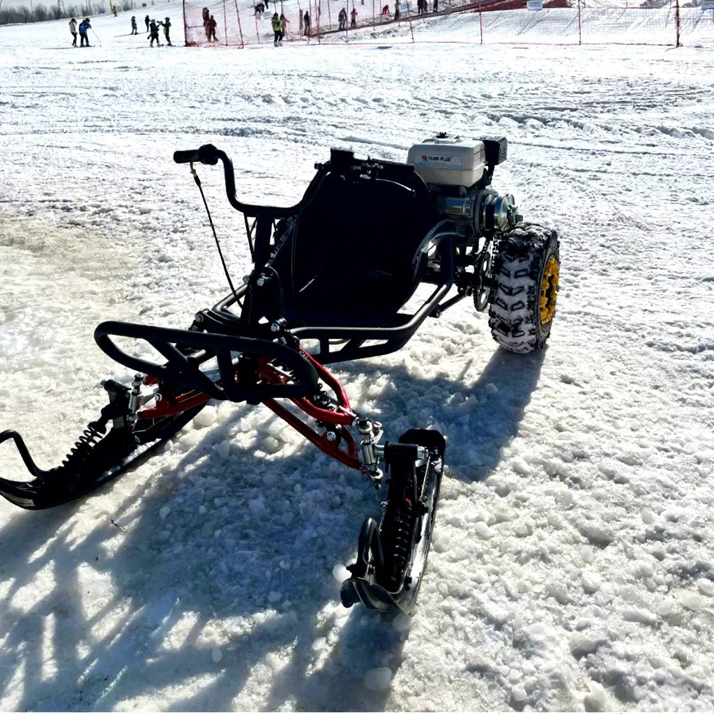 Ice and Snow Version Tracked Ski Sled Steel Tube Frame Go-Kart Scenic Area Off-Road Entertainment Venue Snowmobile
