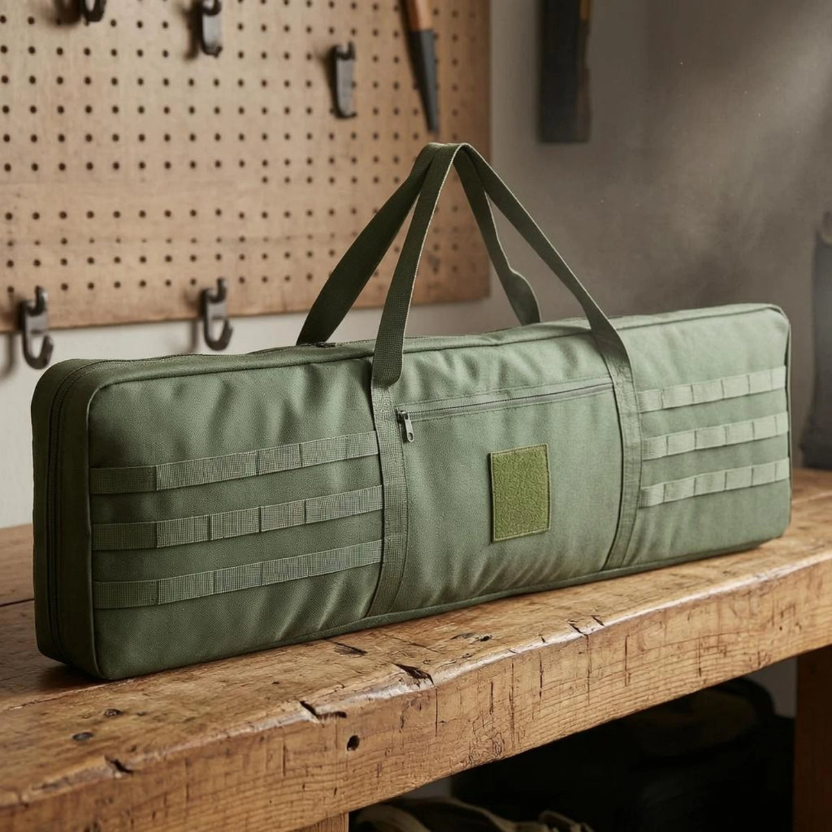 Foldable Oxford Fabric Storage Bag with Padded Rectangular Body Zippered Carry Bag for Daily Use