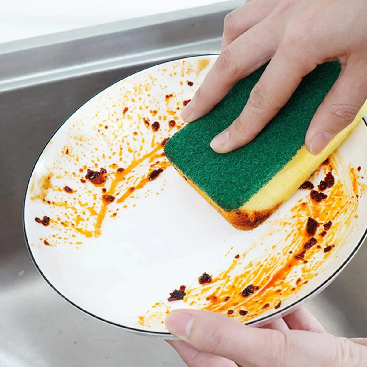 Highly absorbent double-sided sponge magic cleaning pot rust sponge cleaning brush kitchen cleaning tool