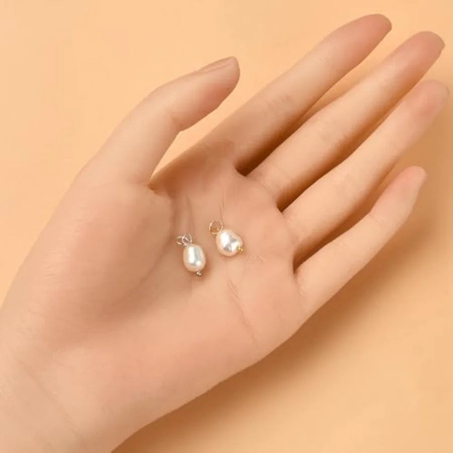 Quality Assurance Cultured Freshwater Pearl Charms 12Pcs 2 Styles Assorted Irregular Pearl Pendants with Jump Rings for Handmad
