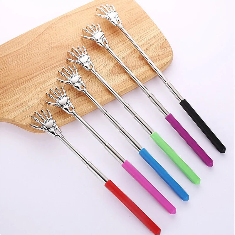 1 Piece Extendable Back Scratcher Portable Telescoping Metal Stainless Steel Back Scratchers Hand Massager