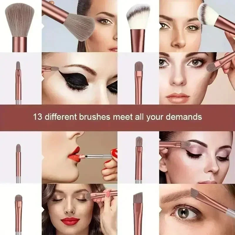 13-Piece Vegan Makeup Brush Set
