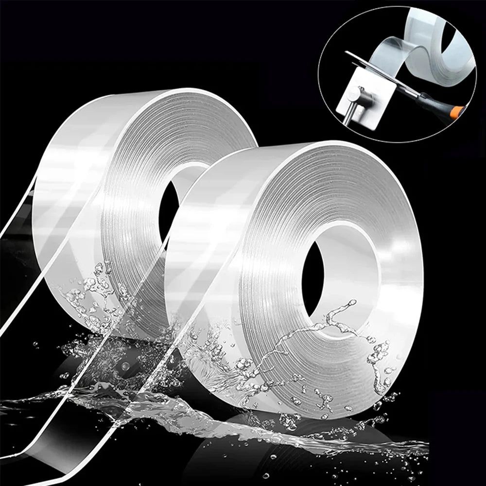 1pc Strong Double-sided Tape, Can Be Cleaned And Reused. Transparent Double-sided Tape Use for Kitchen, Bathroom, Office