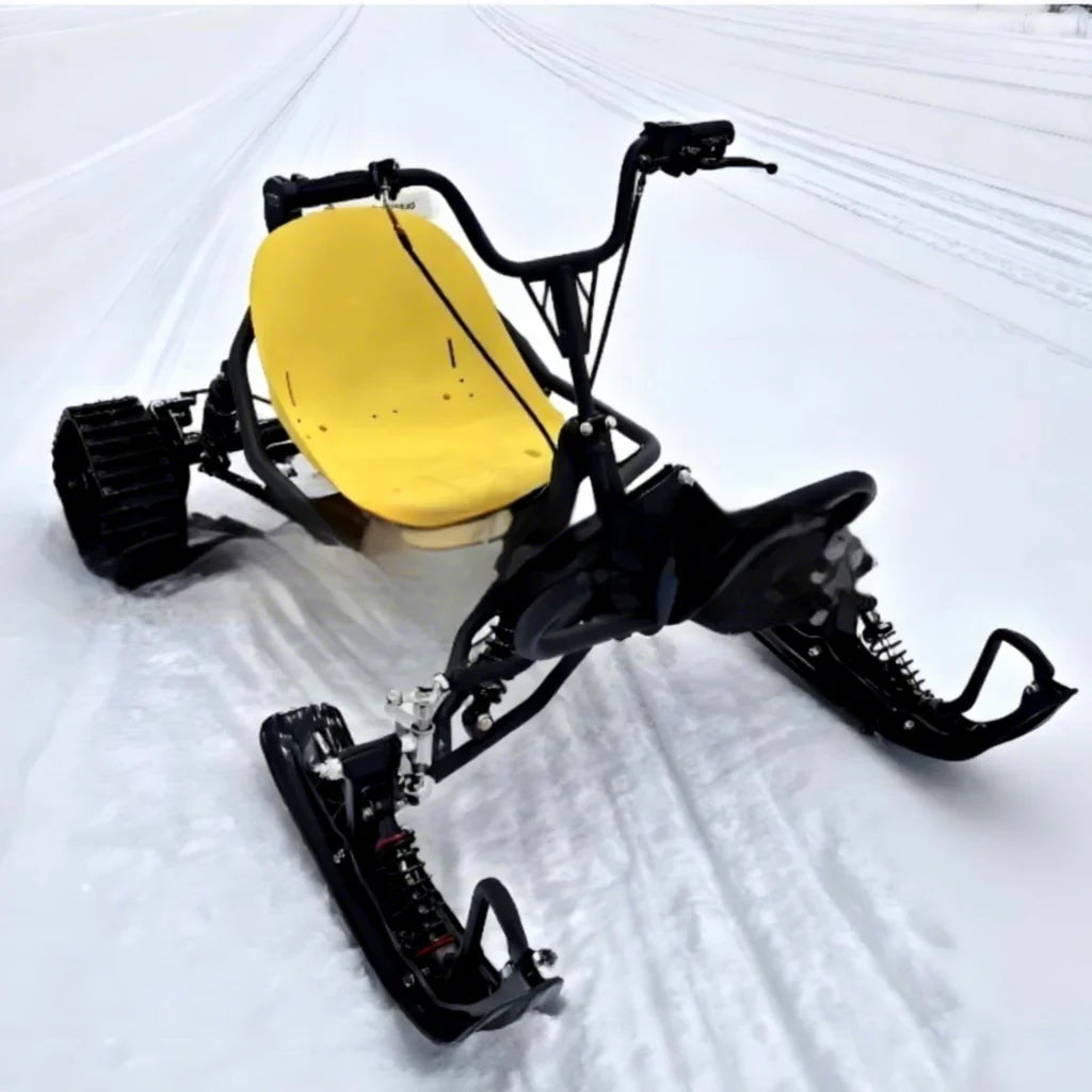 Ice and Snow Version Tracked Ski Sled Steel Tube Frame Go-Kart Scenic Area Off-Road Entertainment Venue Snowmobile