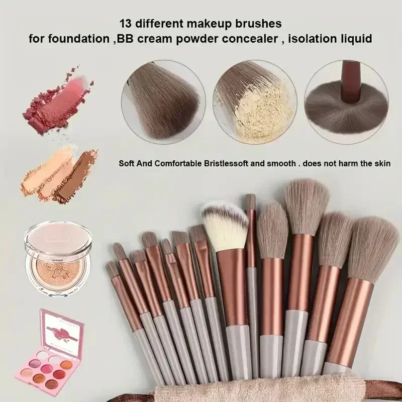 13-Piece Vegan Makeup Brush Set