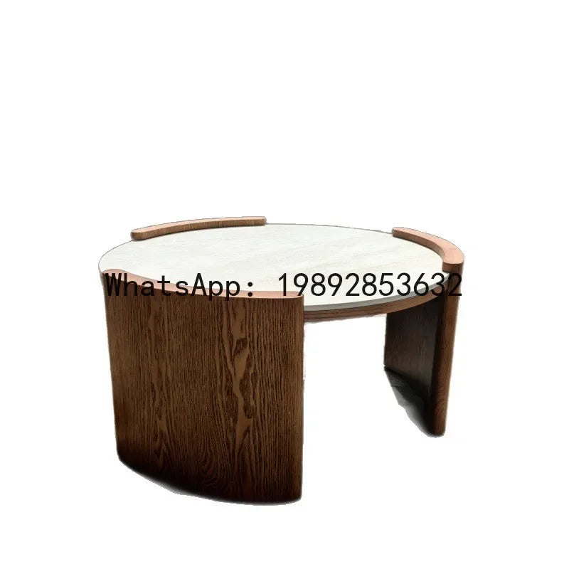 H5.20 solid wood coffee table - small apartment modular coffee table - modern rock slab coffee table