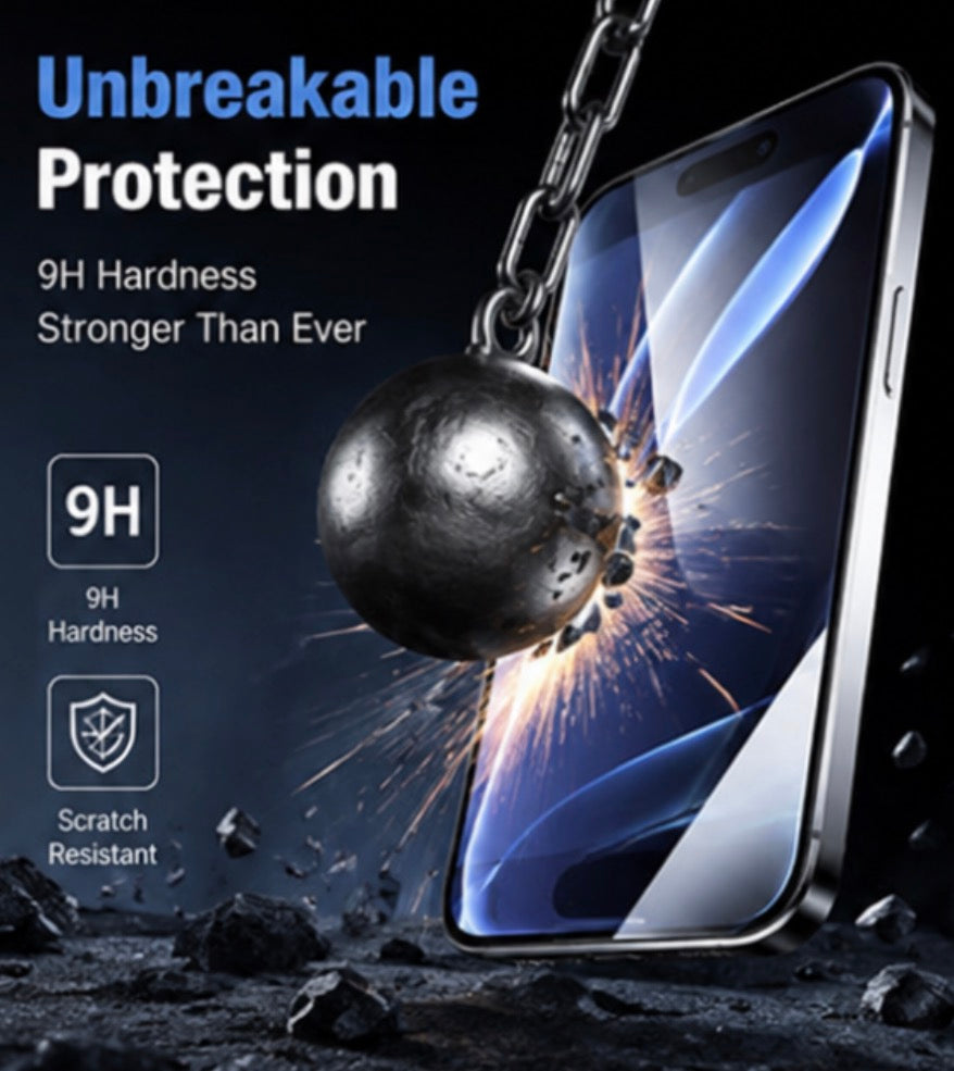 3pcs HD Tempered Glass Screen Protectors for iPhone 17 16 Pro Max 15 14 11 12 13 Mini Scratch-Proof Dust-Free Installation