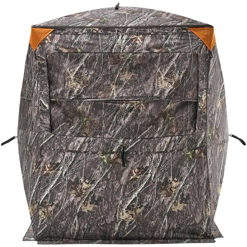 Hunting Blind 2-3 Person For Turkey Deer Hunting, Portable Camouflage Tent, Tri-Leg Chair Carrying Bag, Silent Zipper Door Window, Durable Concealed Shelter