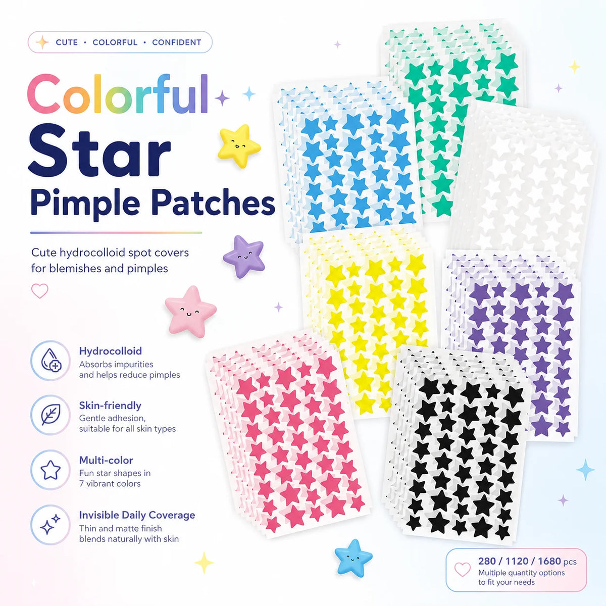 Star Pimple Patches – Hydrocolloid Spot Stickers