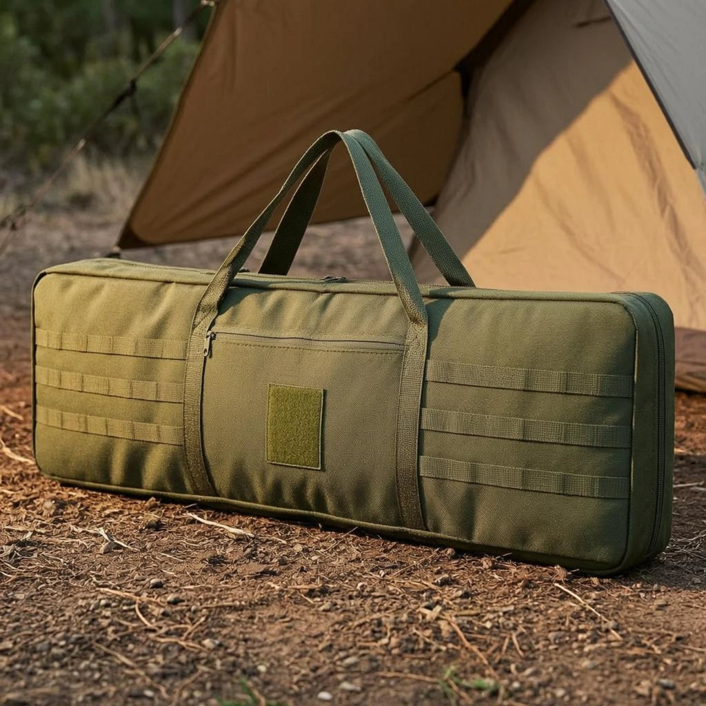 Foldable Oxford Fabric Storage Bag with Padded Rectangular Body Zippered Carry Bag for Daily Use