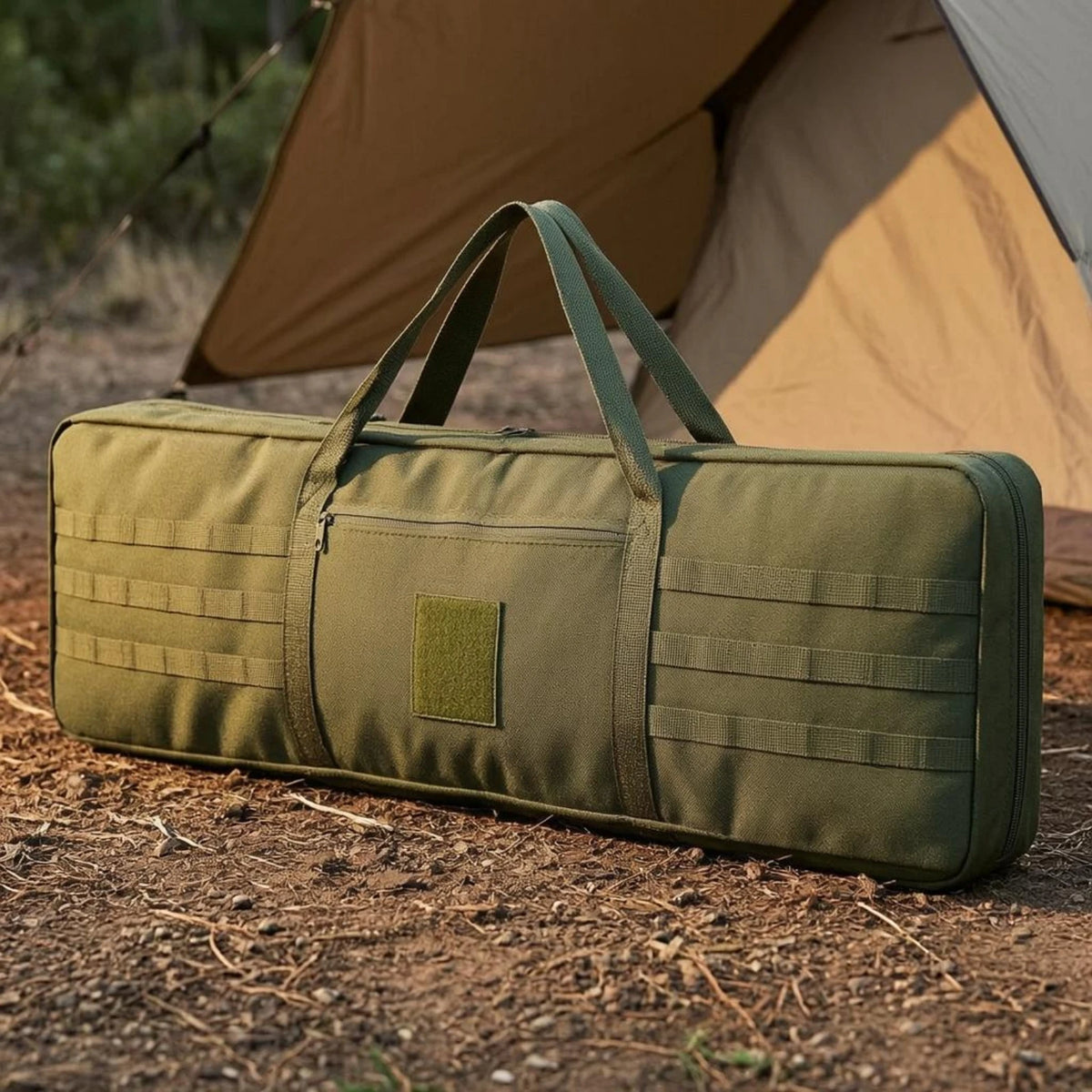 Foldable Oxford Fabric Storage Bag with Padded Rectangular Body Zippered Carry Bag for Daily Use
