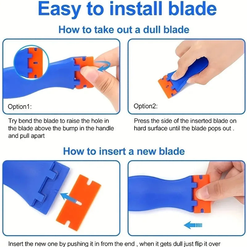 1 Set Car Sticker Removal Multipurpose Plastic Tool Auto Film Glass Home Cleaner
