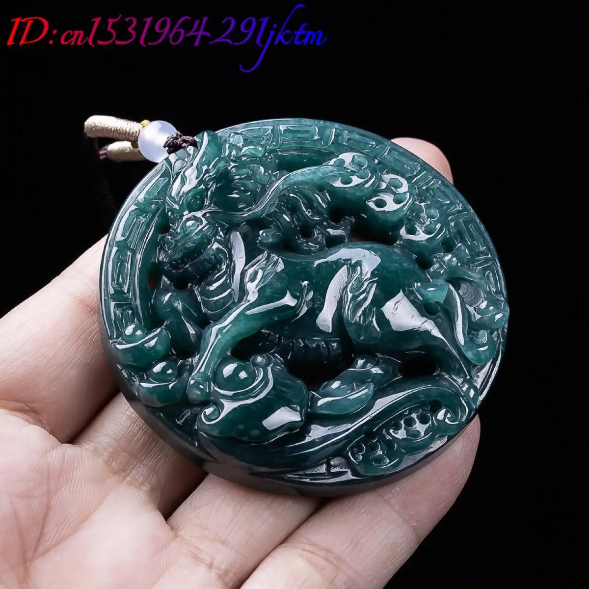 Burmese Jadeite Dragon Pendant Gemstone Real Jade Gifts for Women Necklace Charm Vintage Fashion Accessories Luxury