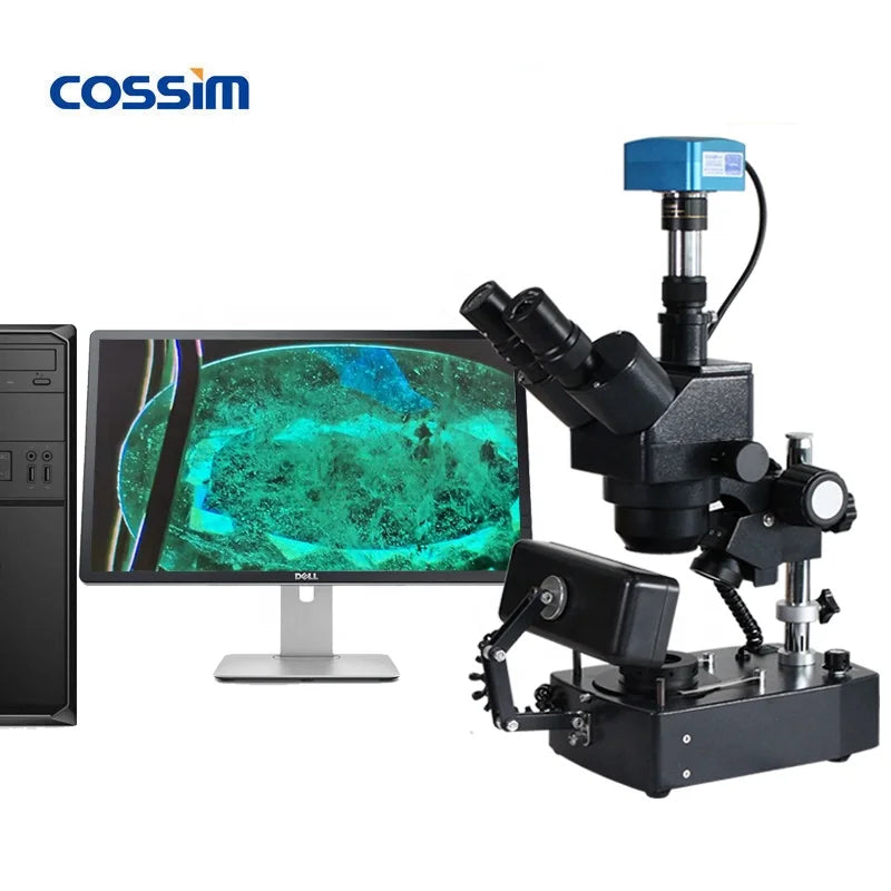 VGM400 10X~160X Gem Binocular Trinocular Jewelry Microscope Jewelry & Gemology Microscopes with 3 Lights Jewelry Identification