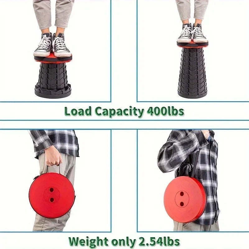 Telescopic Folding Camping Stool – Adjustable Height