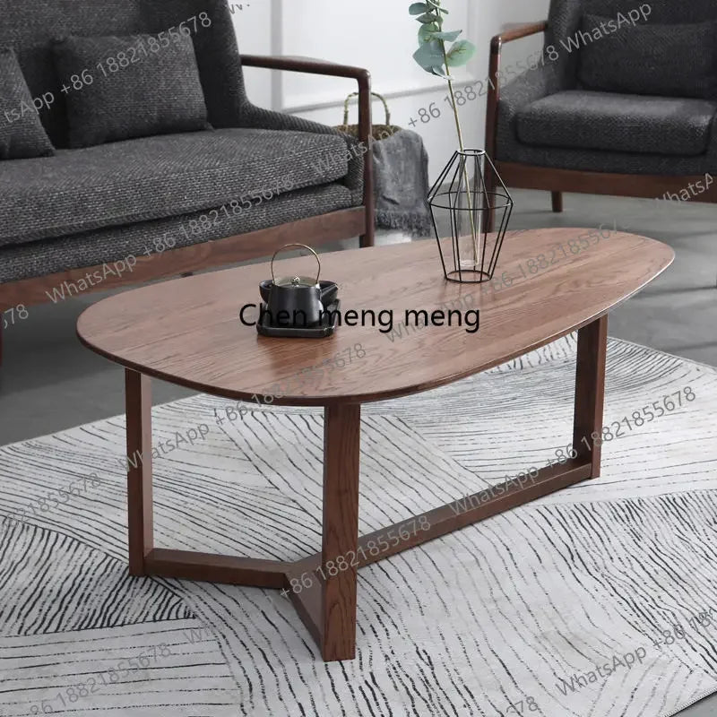 M178 Nordic pure solid wood coffee table mango table creative water drop simple log designer coffee table