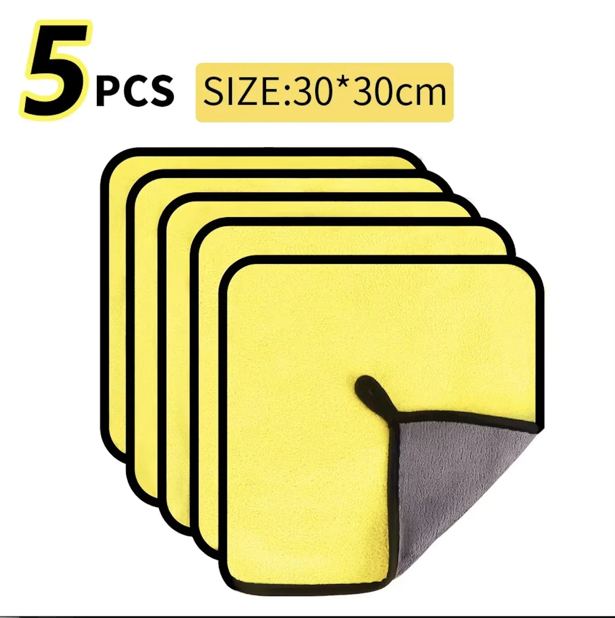 Microfiber Car Cleaning Towels (30 × 60 cm)