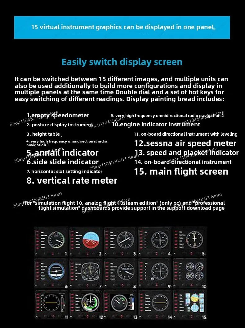 "Aircraft Multi-Panel Instrument - Integrated Flight Control Display System"