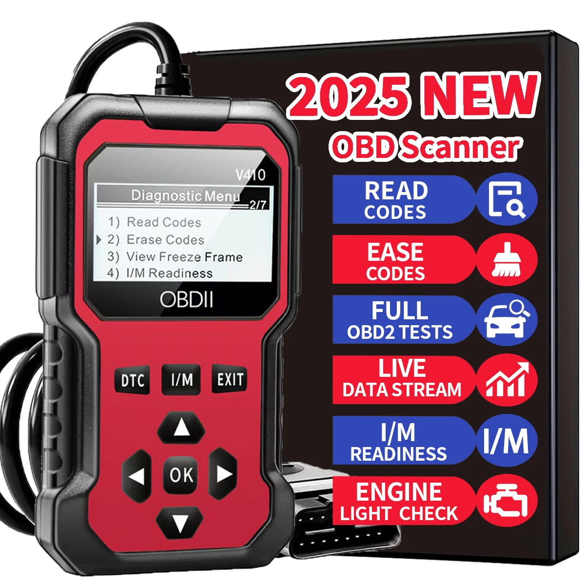OBD2 Car Diagnostic Scanner – Fault Code Reader