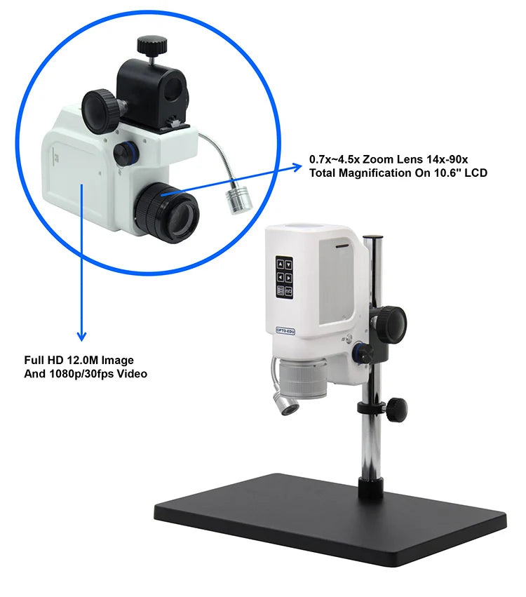 Full HD 1080P 12MP Autofocus Industrial Microscope PCB Optical Video Digital Microscope