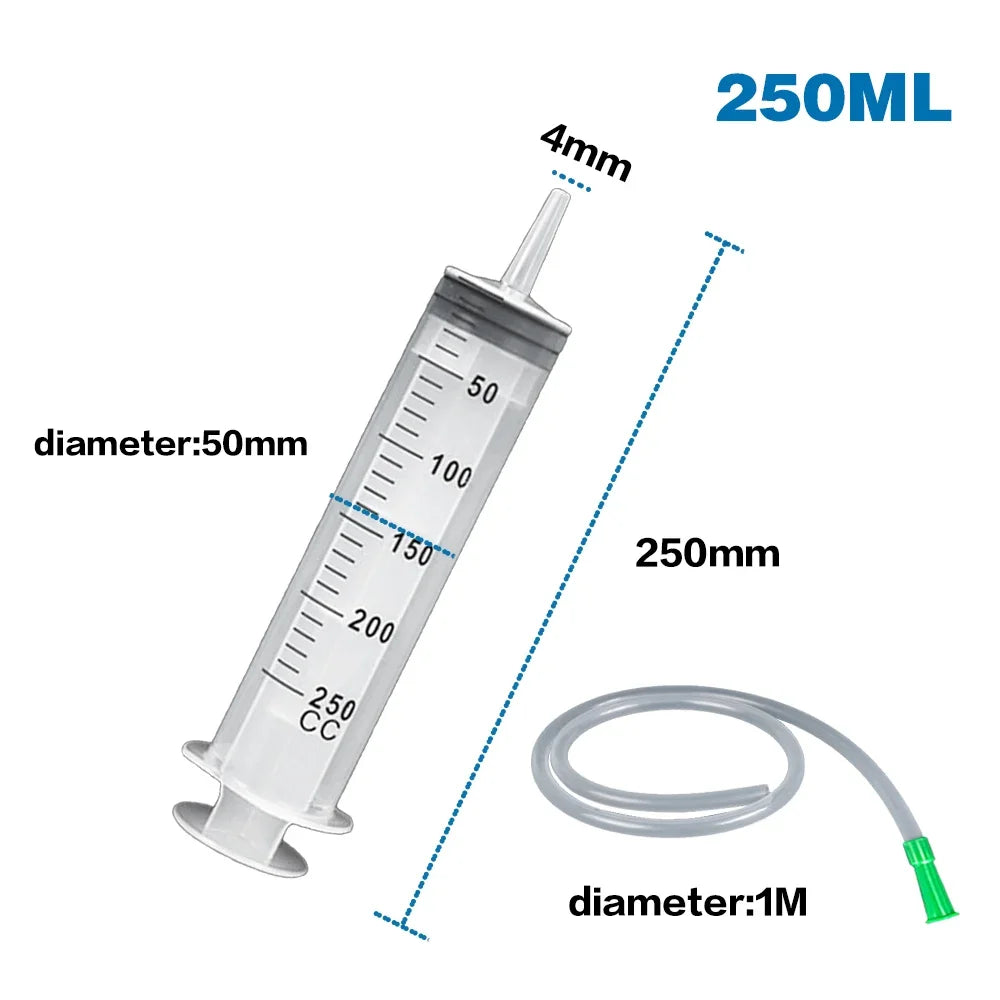 550ML Needle Barrel Oil Pump Syringe Large Syringes Reusable Pump Measuring With Scale Syringe With Tube ﻿