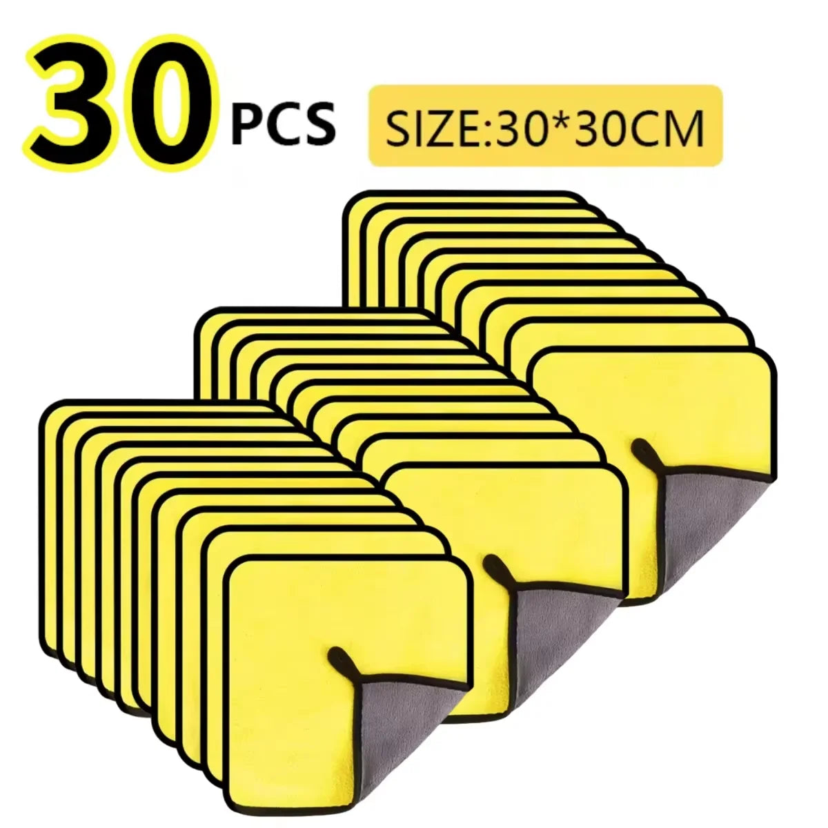 Microfiber Car Cleaning Towels (30 × 60 cm)