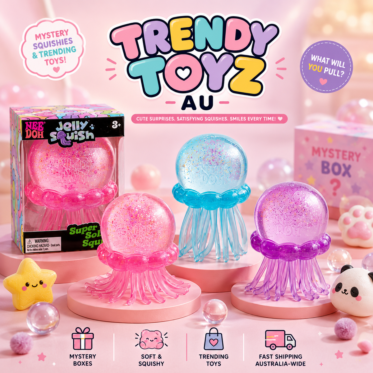 Shiny Jellyfish Squishies - Super Squeeze Sensory Putty, Stress Relief Toy Suitable For Children And Adults, Ideal Easter And Birthday Gift