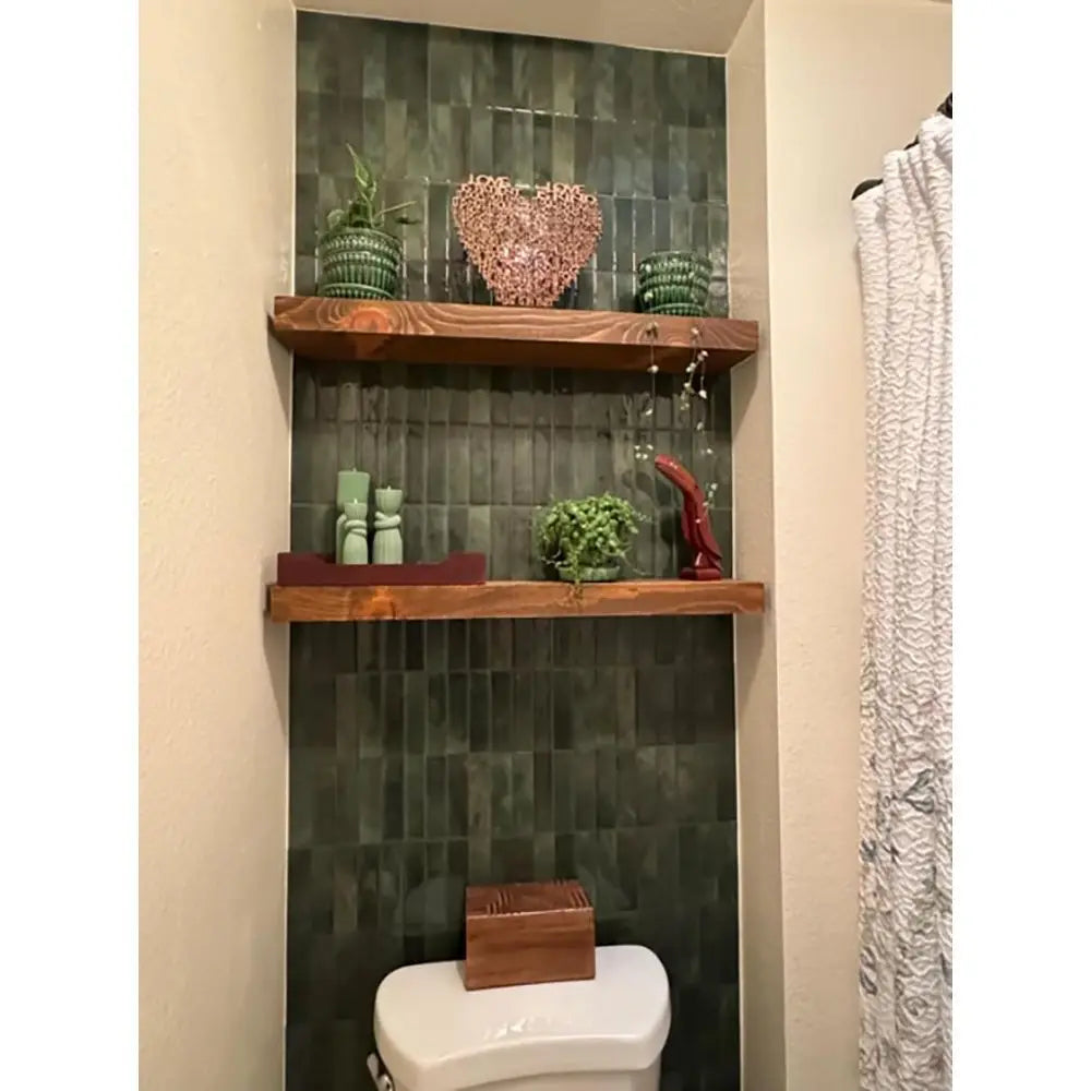 Inch Wooden loating Shelves or Wall - 30x6x2 in - Made o Natural Wood - Heavy Duty Rustic Wall Shelves - Perect or
