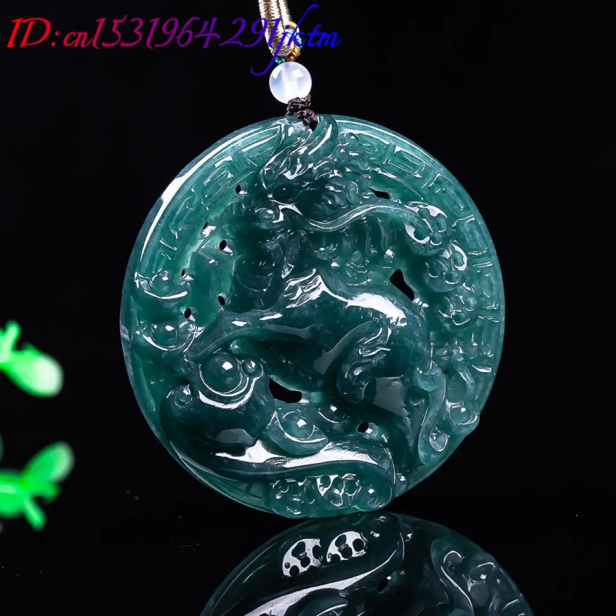 Burmese Jadeite Dragon Pendant Gemstone Real Jade Gifts for Women Necklace Charm Vintage Fashion Accessories Luxury