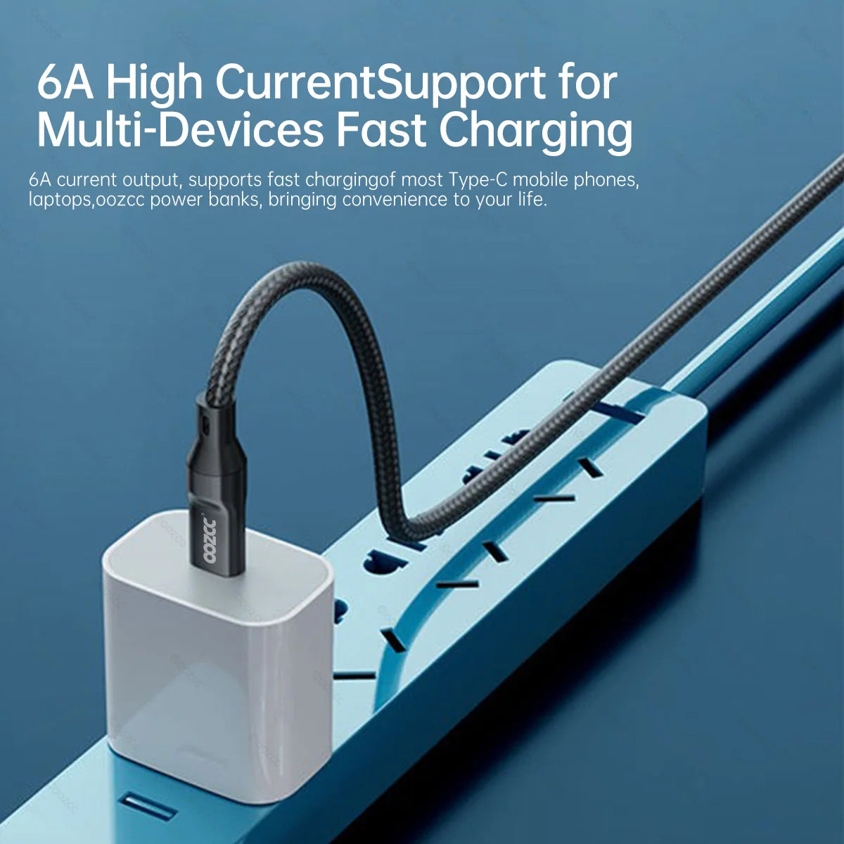 OOZCC LCD Watt Display Cable, Max 120W Super Fast Charging USB Type C Cable Data Transfer, USB A to Lightning for IPhone14 Pro