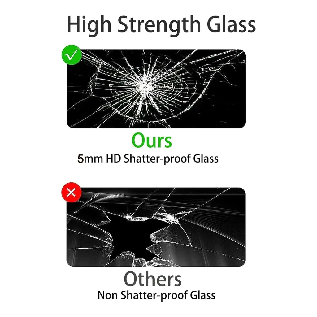 Glass Display Cabinet 4-Shelf with Double Door, Curio Display Cabinet with 5mm Tempered Glass, Floor Standing, Customized