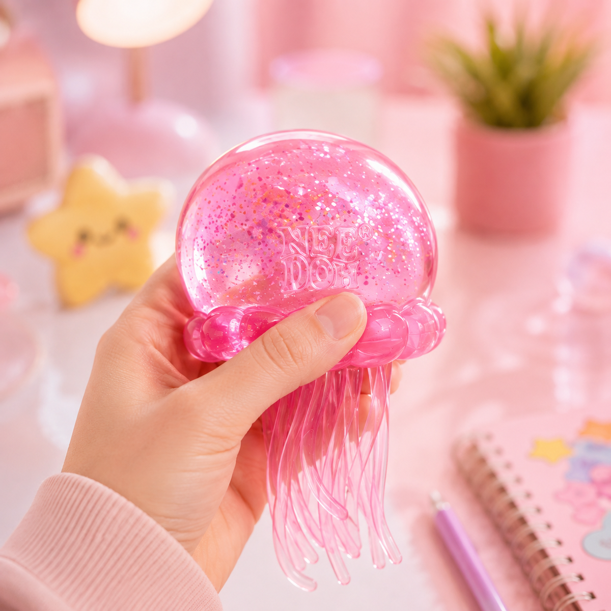 Shiny Jellyfish Squishies - Super Squeeze Sensory Putty, Stress Relief Toy Suitable For Children And Adults, Ideal Easter And Birthday Gift