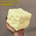 *-*Jumbo Cheese Cube Stress Ball Big Cheese Shapeable Squeeze Ball Non-Bounce Fidget Toy ASMR Sensory Anti-Stress Festival Gift