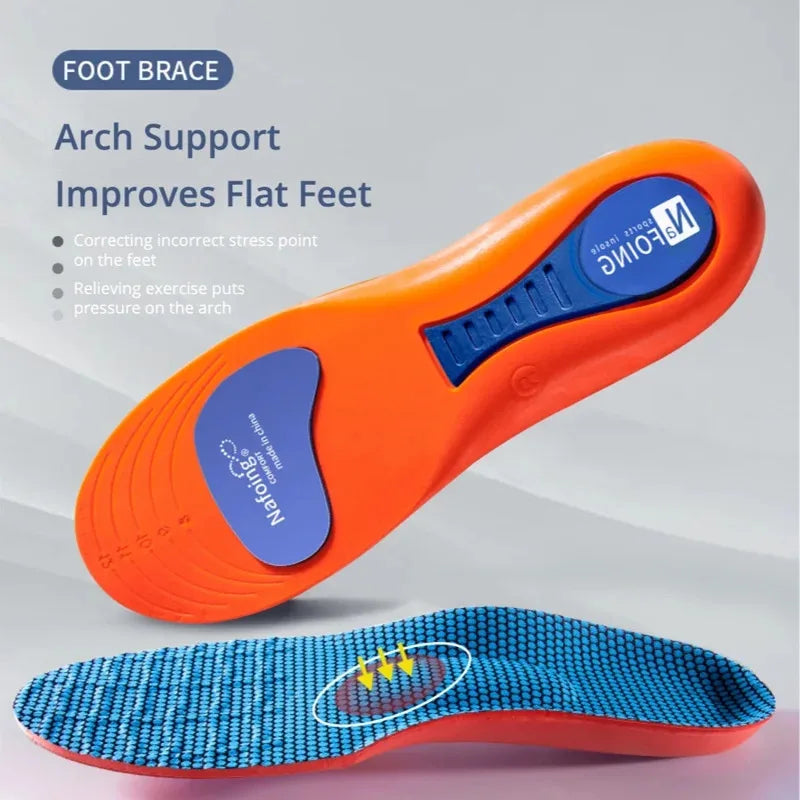 Sport Orthopedic Insoles for Feet Men Women EVA Breathable Shock Absorption Shoes Insole for Running Basketball Sport Care Pads