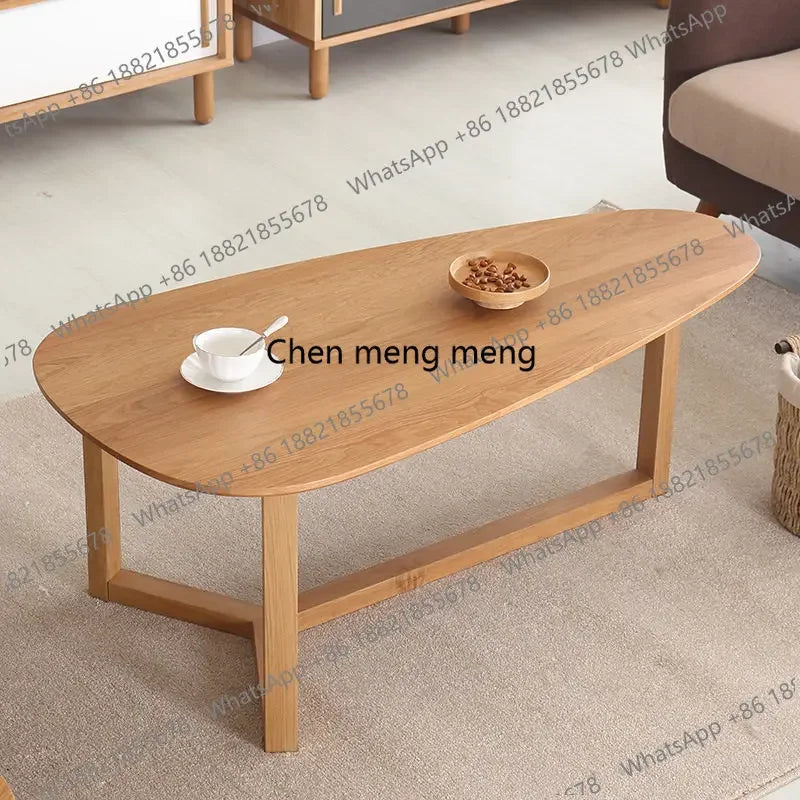 M178 Nordic pure solid wood coffee table mango table creative water drop simple log designer coffee table