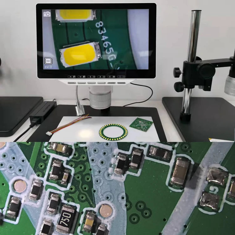Full HD 1080P 12MP Autofocus Industrial Microscope PCB Optical Video Digital Microscope