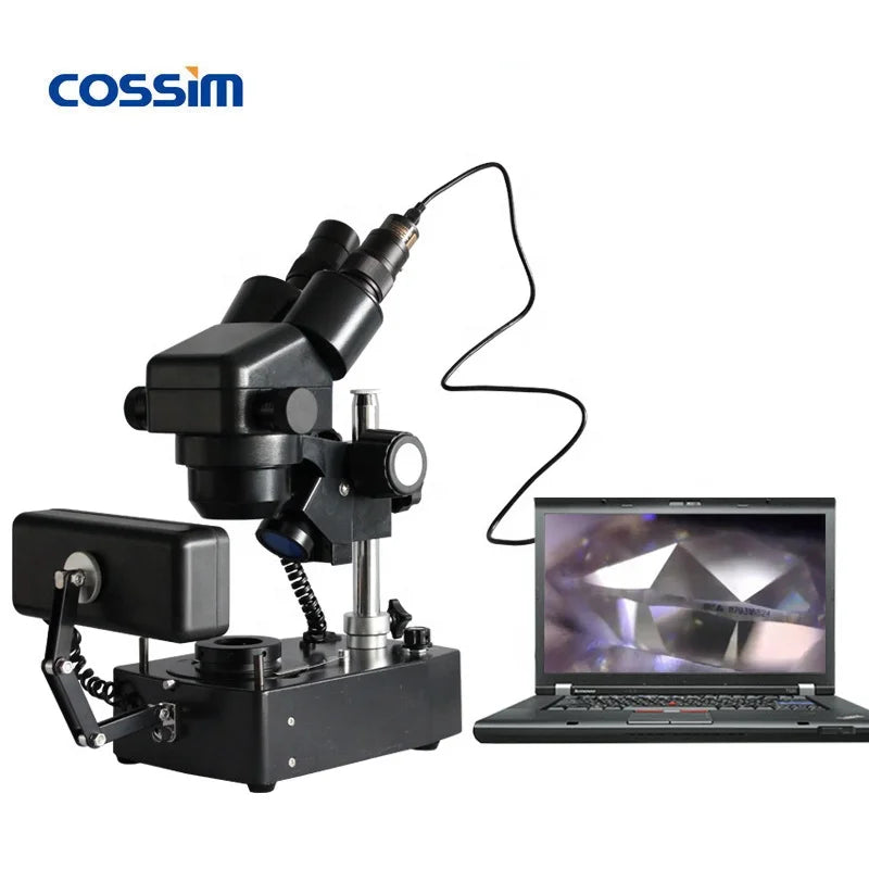 VGM400 10X~160X Gem Binocular Trinocular Jewelry Microscope Jewelry & Gemology Microscopes with 3 Lights Jewelry Identification