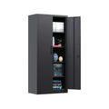 71" H Locking Display Cabinet with Glass Door, Metal Curio Cabinets with 4 Adjustable Shelves, Tall Liquor Cabinet